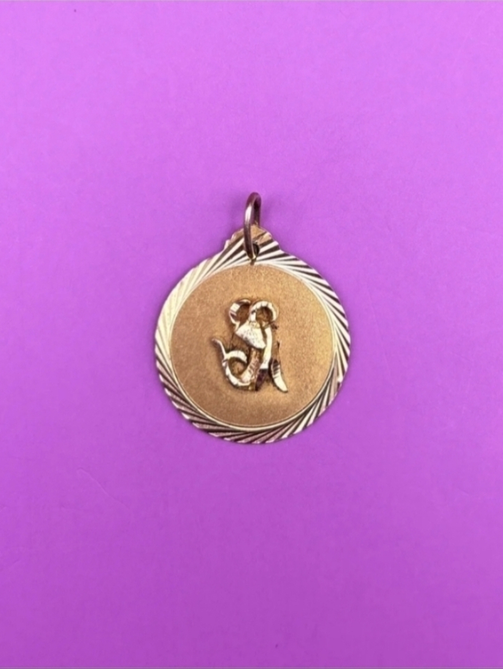 Vintage 18k Gold Capricorn Charm
